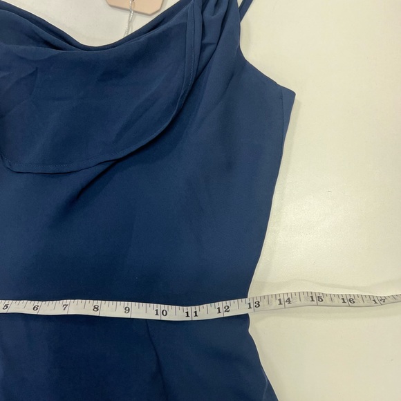 WAYF The Melanie Cowl Neck Gown New With Tags Size Small Navy Blue Bridesmaid - Picture 9 of 15